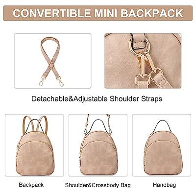 Mini Cute Convertible Backpack Purse, Fashion Pu Crossbody Bag