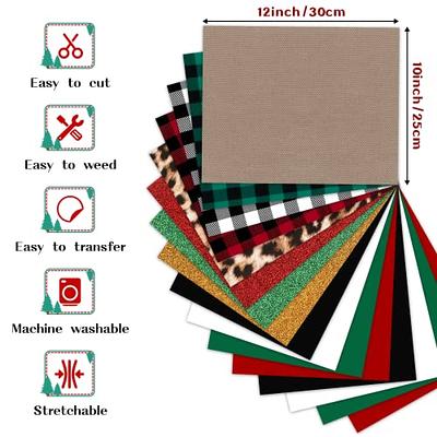 Glitter HTV Heat Transfer Vinyl Sheets - 15 Pack 12 x 10 – HTVRONT