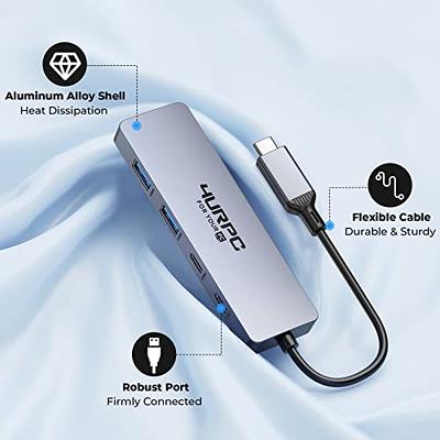 USB C Hub 10Gbps, uni USB C Splitter with 2 USB C 3.2 and 2 USB