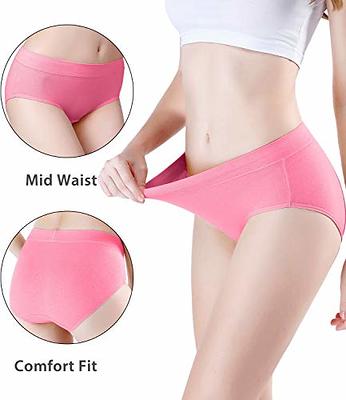 wirarpa Womens Soft Cotton Stretch Underwear 4 Pack Comfortable Mid Rise  Briefs Underpants Regular & Plus Size Panties Red Purple Pink Blue, Large -  Yahoo Shopping