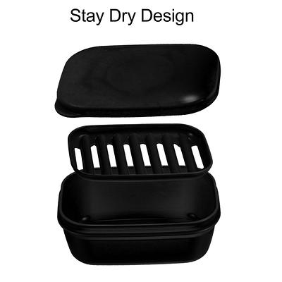 Silicone Soap Dish With Draining Tray Keep Soap Bars Dry And - Temu