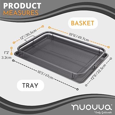 Non Stick Crisper Tray Set Cookie Sheet Tray Air Fry Pan Grill