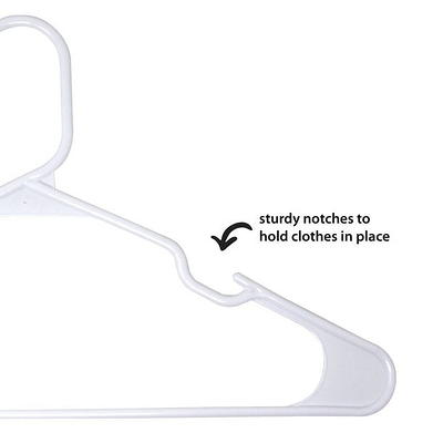 Honey-Can-Do Recycled Plastic White Hangers, 60-Pack