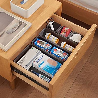  SMARTAKE 13-Piece Drawer Organizers with Non-Slip Silicone  Pads, 5-Size Desk Drawer Organizer Trays Storage Tray for Makeup,  Jewelries, Utensils in Bedroom Dresser, Office and Kitchen, Clear : Home &  Kitchen