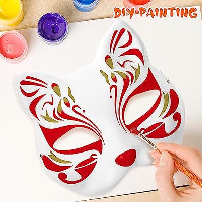 10pcs DIY Mask Paint Halloween Cosplay Mask DIY Paintable Blank Mask Cat  Face Masks Masquerade Cosplay