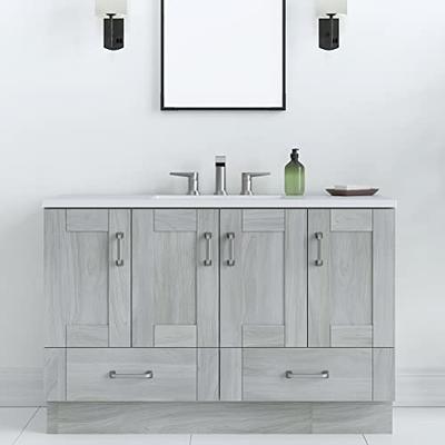 Zeus & Ruta Brown 29.5 W x 18.1 D x 35.1 H Bathroom Vanity with Single Sink  Storage Cabinet Solid Wood Frame WK-VAI-07 - The Home Depot