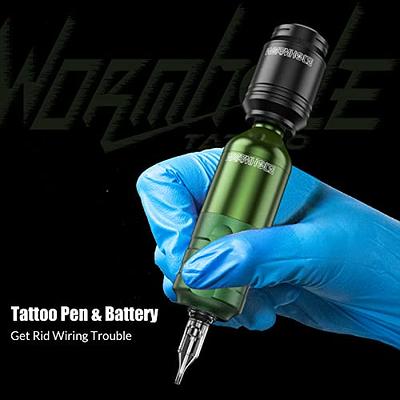 Wormhole Tattoo Kit,Wireless Tattoo Pen Kit , Cordless Tattoo Machine,  Rotary