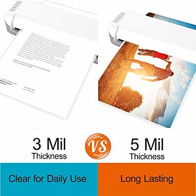Textured Self Adhesive Laminating Sheets, Smooth Satin Finish, 9 x 11.5  Inches, 4 Mil Thick, 10 Pack for Letter Size Self Sealing Lamination Sheets