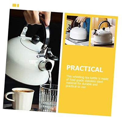 Kettle Stove Top Camping Kettles for Boiling Water Stainless Steel  Whistling Tea Kettle Ergonomic Coffee Pot for Stove Top Camping Kettle  Stove Top Kettle (Color : White)