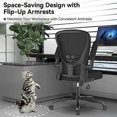 Flysky Ergonomic Office Desk Chair Breathable Mesh Swivel Computer Chair,  Lumbar Back Support Task Chair, Office Chairs with Wheels and Flip-up