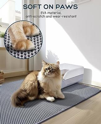 BurgeonNest Cat Litter Mat, Extra Large Litter Box Mat, Honeycomb