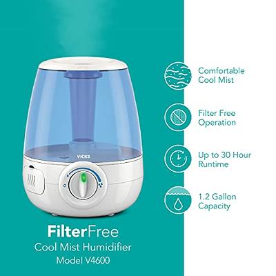 Vicks Mini Filter Free Cool Mist Humidifier Small Humidifier for Bedrooms,  Baby