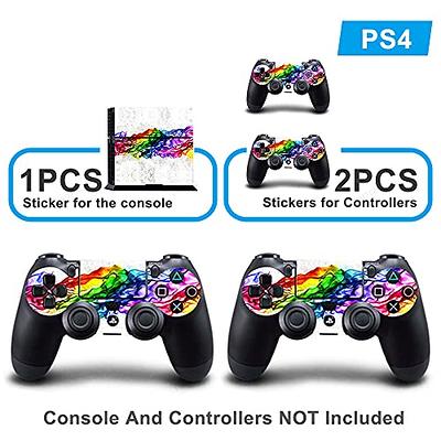 Ps4 Stickers Full Body Vinyl Skin Decal Cover for Playstation 4 Console  Controllers (with 4pcs Led Lightbar Stickers)(PS4 Console (Blue Starry Sky))