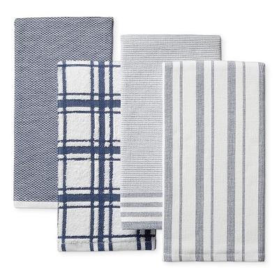  Williams-Sonoma Classic Striped Dishcloths, Dishrags, Claret  Red (Set of 4) : Home & Kitchen