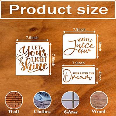 Large Letter Stencils for Painting On Wood, Canvas & More - 51 Reusable
