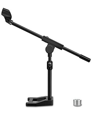 TONOR Microphone Arm Stand, TONOR Adjustable Suspension Boom Scissor Mic  Stand with Pop, 3/8 to 5/8 Adapter, Mic Clip, Upgraded Heavy Duty Clamp  for Blue Yeti Nano Snowball Ice and Other Mics(T20) 