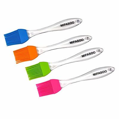 MIFASOO 4 Pack Silicone Pastry Brush Heat Resistant Basting