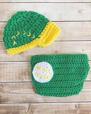 Oakland A's Elephant Beanie, Crocheted Baseball Hats, Made to