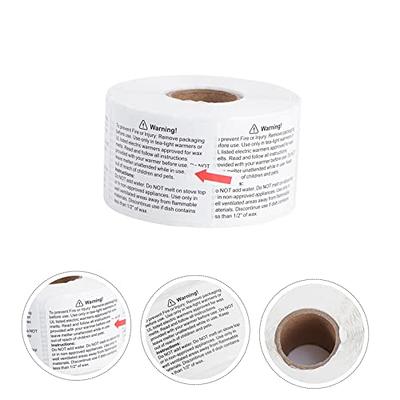 2 Rolls of Candle Warning Labels Wax Melting Safety Stickers for Candle  Making Supplies 