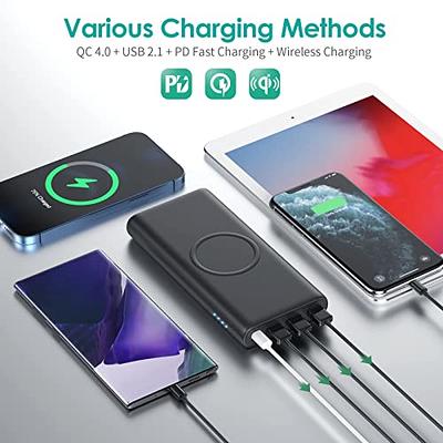 Portable Charger Power Bank 30000mAh - USB C 22.5W Fast Charging External  Battery Pack Charging Bank PD QC4.0 with Flashlight 3 Outputs & 2 Inputs