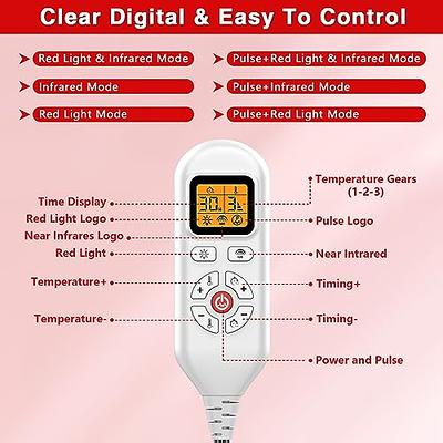 Red Light Therapy Knee Brace Vibration Knee Massage for Pain Relief,  660nm&850nm Rechargeable Near Infrared Light Therapy Device for