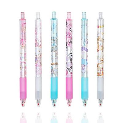 50 Pack Multicolor Ballpoint Fun Pens 0.5mm 6-in-1 Rainbow Retractable Pens  Kids Office