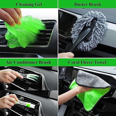 FCLUSLL 30Pcs Car Cleaning Tools Kit, Car Detailing Kit with