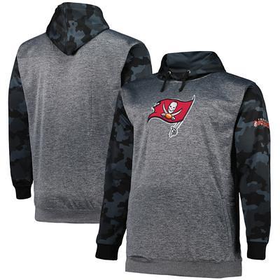 Men's Oatmeal/Heathered Charcoal Tampa Bay Buccaneers Big & Tall Raglan  T-Shirt