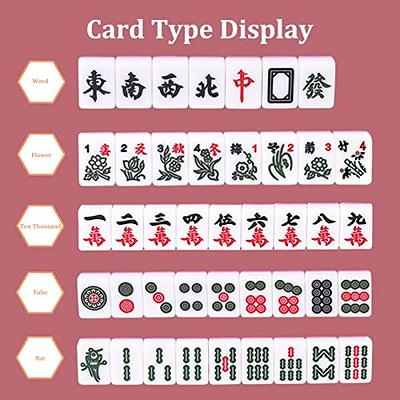 Mahjong Game Board Set - Mahjong Tiles Mini Size,Travel Mah Jong