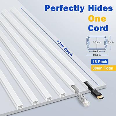 306in Cord Hider for One Cord, Cable Hider Paintable Wire Covers