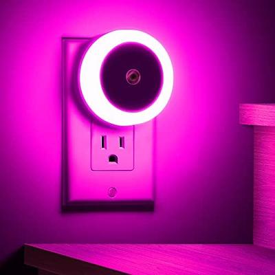 AUSAYE 2Pack LED Night Light Plug in Lamp 7-Color Changing Cute Mushroom  Light Sensor Night Lights for Adults Kids NightLight
