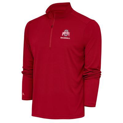 Men's Antigua Heathered Gray Louisville Cardinals Action Quarter-Zip  Pullover Sweatshirt