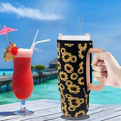 AIERSA 2Pcs Silicone Boot Sleeve for Stanley Quencher 40 oz 30 oz Tumbler  with Handle & for IceFlow 20oz 30oz, Protective Water Bottle Cup Bottom