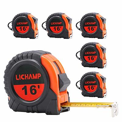 Hoteam 8 Pcs Tape Measure 25 Feet, Easy Read Bulk Measuring Tape  Retractable Yellow Measurement Tape with Fractions 1/8