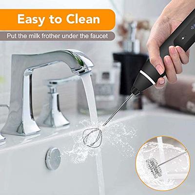 Milk Frother Handheld Coffee Frother Electric Whisk, USB Rechargeable Foam  Maker Bubbler Egg Beater For Hot Chocolate