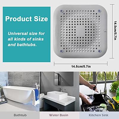 4pcs Blue Soft Rubber Bath Hair Catcher For Sink And Bathtub, Anti