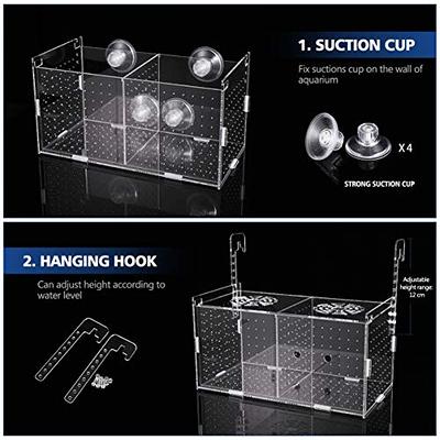 POPETPOP Fish Breeding Box - Acrylic Fish Isolation Box Aquarium