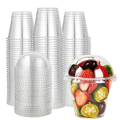 Aatriet 9 oz Clear Plastic Cups with Lids - 25 Sets Dessert Cups with Dome  Lids (NO