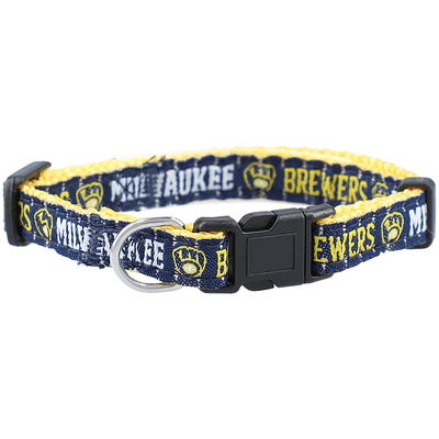 Pets First MLB Milwaukee Brewers Dogs and Cats Collar - Heavy-Duty, Durable  & Adjustable - Large 