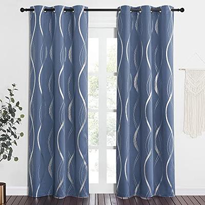 NICETOWN Room Darkening Curtains for Living Room, Easy Care Solid