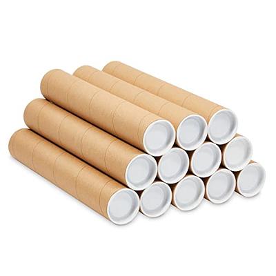 3 x 24 Kraft Mailing Tubes with Caps Case/24