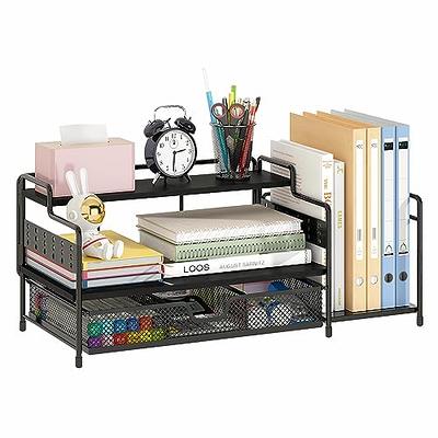 VIVSOL Desk Organizer with Mesh File Holder, 4-Tier Office Supplies Desk  Accessories with Sliding Drawers & Pen Holder, Desk File Storage for Office,  School, Home, White - Yahoo Shopping