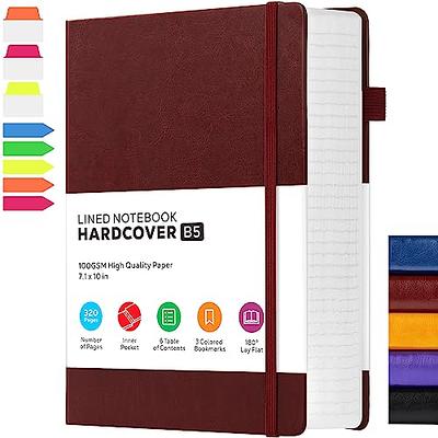 Hardcover Spiral Notebook, College Ruled Notebook Journal with 320