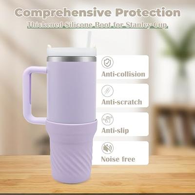 Protective Bottom Sleeve Cover Silicone Protective Cup Cover Anti-collision  Non-Slip for Stanley Quencher Adventure 40oz Tumbler
