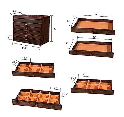 YUFONG Jewelry Boxes Earring Storage Box Organizer 5 Drawers Jewelry  Organizer Acrylic Jewelry Storage Box Holder Compartment Transparent  Display Storage Case Gift for Women Girls (102 Girds) - Yahoo Shopping