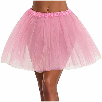 Womens Multi-Layers Tulle Skirts Long Midi Dress Princess Ballet Tutu Dance  Prom Black Size M 