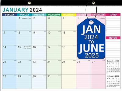 2024-2025 Desk Calendar - 18 Monthly Large Desk/Wall Calendar 2024