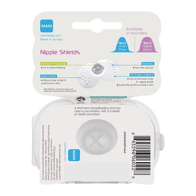 Mam - 2Pk Breastfeeding Nipple Shields, 23mm