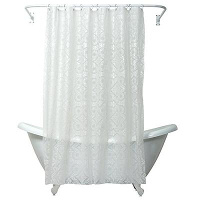 Clear PEVA Shower Curtain with 9 Mesh Storage Pockets, 70 x 72, Zenna  Home Mesh Pockets