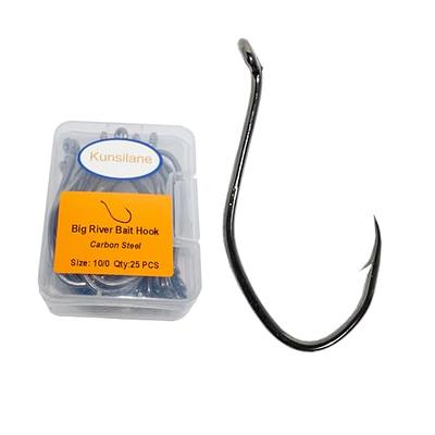 Dr.Fish 100 Pack EWG Fishing Hooks Bass Fishing Hooks Offset Shank